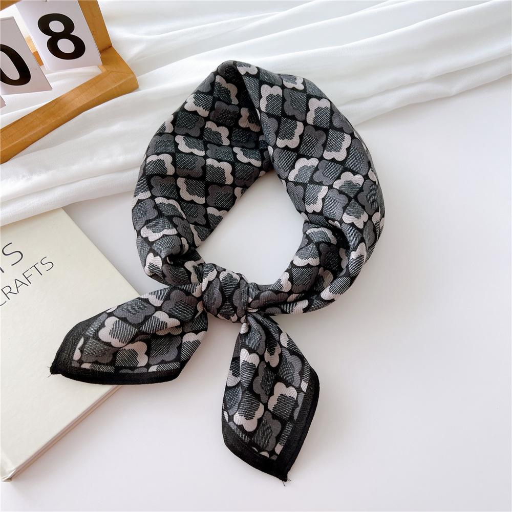 Маленький квадратный шарф из хлопка и льна, шелковый шарф, женский, весна и осень, новый стиль, художественный и универсальный, модный, темпераментный шарф-повязка на голову