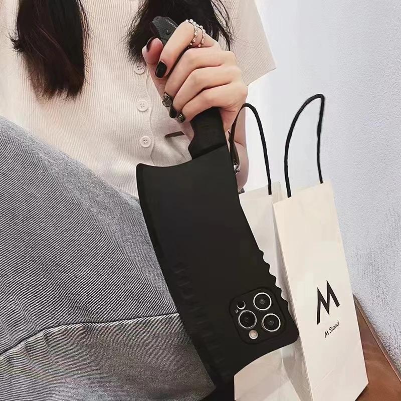 Чехол для кухонного ножа с 3D-мультяшным рисунком для iPhone16 15 13 12 11 14 Pro Max Xs 7 8 Plus, забавный узор в форме кухонного ножа, мягкий чехол для Samsung S24 S23Ultra