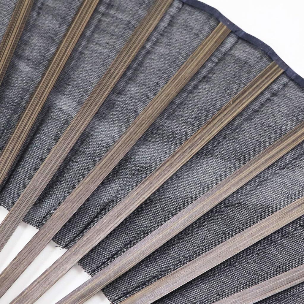 Fan Fan Set with Black [Osaka Choseido] Fan, Men's, Fashionable, Business, Bag, Holder, Handkerchief, Swallow,