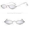 Модные мужские женские ретро маленькие овальные солнцезащитные очки в металлической оправе с оттенками очков