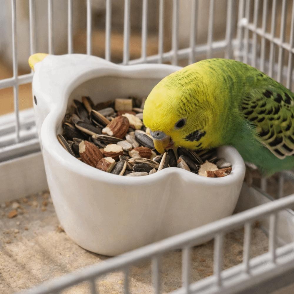 Bird Shaped Hamster Food Bowl Large Capacity Bird Cage Feeder Parrot Water Bowl  Small Animals