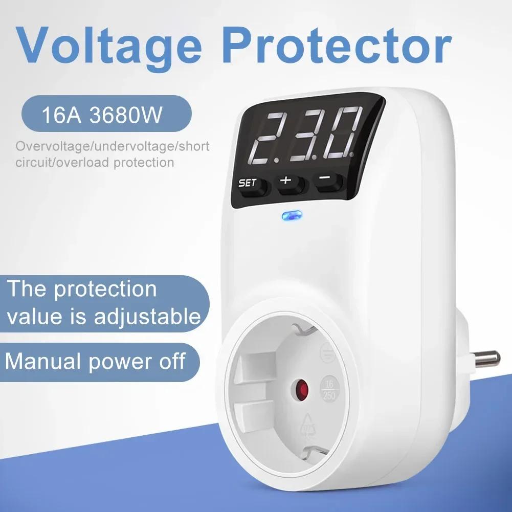 AC120V/230V 16A Регулируемая задержка напряжения Защитная розетка Автоматическая защита от перенапряжения Защитная розетка