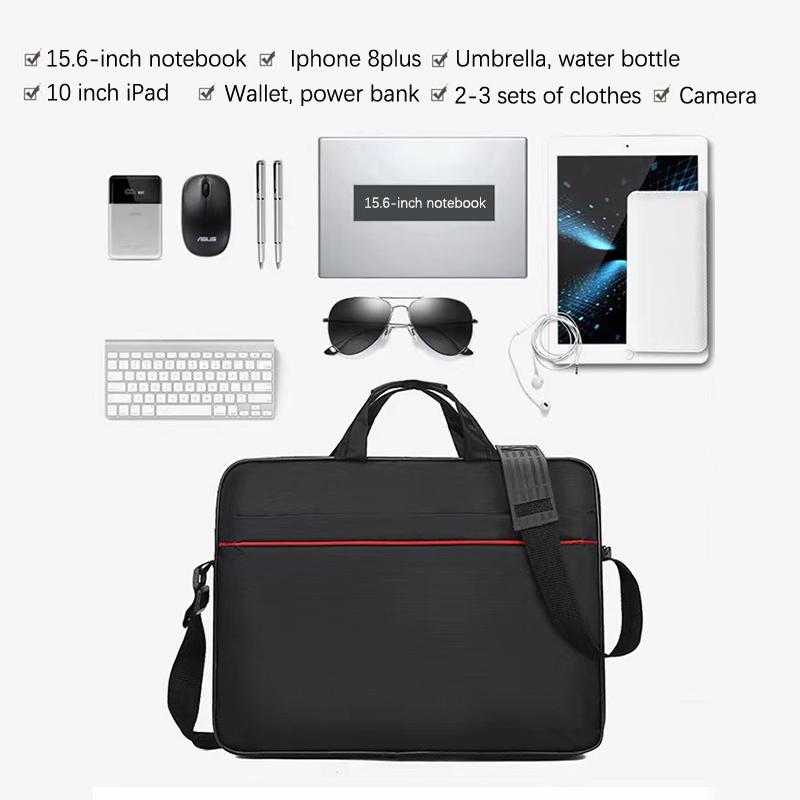 1 шт. 15,6-дюймовая сумка-мессенджер для ноутбука на плечо, сумка-тоут на молнии, деловая портативная нейлоновая сумка для компьютера, простой стиль