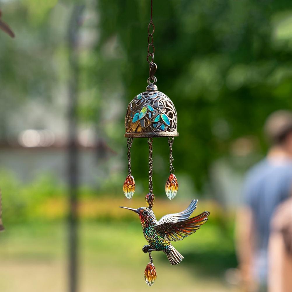 Hummingbird-inspired Wind Chime Porch Wind Chime Elegant Metal Hummingbird Wind Chime for Garden Patio Decor Vintage for Indoor