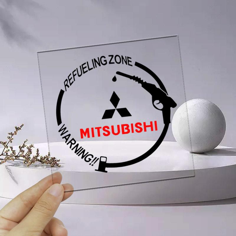 1Pcs Car Fuel Tank Cap Stickers Vinyl Fashion Decoration Decals For Mitsubishi ASX Lancer Pajero Outlander L200 Lancer EX Pajero