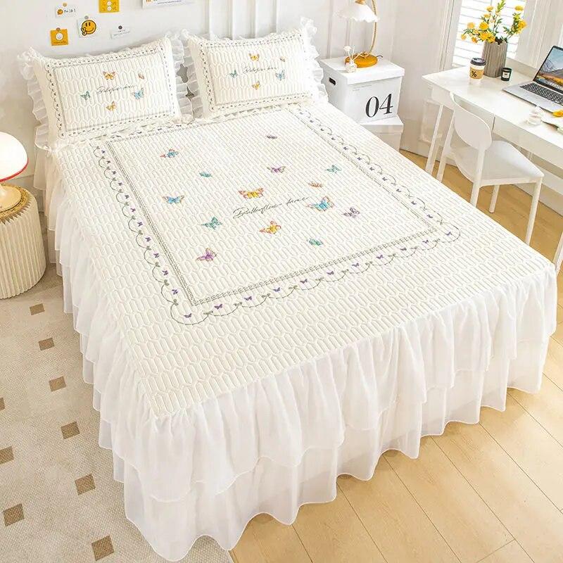 Летний крутой коврик из натурального латекса, юбка-кровать, наволочка, можно стирать в машине, кондиционер, мягкий коврик, складной нескользящий покрывало