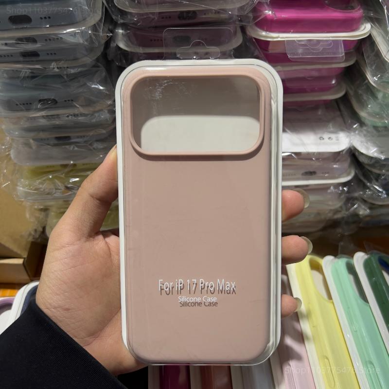 Высококачественный оригинальный чехол из жидкого силикона для IPhone 17 Pro Max 17E Air 16 15 14 13 Pro, конфетного цвета, противоударный, задняя крышка