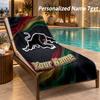 Custom Text Penrith Panthers Print Beach Towel Large Towel For Home Bathroom Beach
