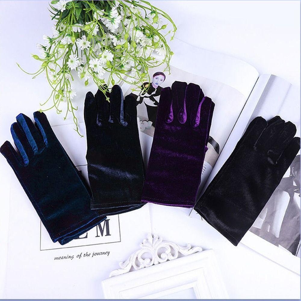 Halloween Autumn Winter Female Full Finger Velvet Full Finger Gloves Warm Gloves Mittens