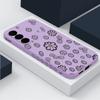 Чехол с рисунком ромашки и ремешком для Samsung Galaxy S24 S23 Ultra A55 A54 A53 A35 A15 5G Тонкий противоударный чехол из ТПУ с маленьким цветочным принтом для телефона