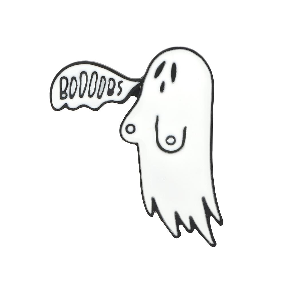 Милая эмалированная булавка для курения Boo Ghost, брошь с героями мультфильмов для женщин и мужчин, джинсовые куртки, булавки для лацканов, значки на рюкзак, детские модные украшения