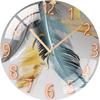 Digital Wall Clock with Low Noise, 30cm/12inch Feather Wall Clock Quartz Clock Quiet Silent Simple Clock for Home Decor Children Room
