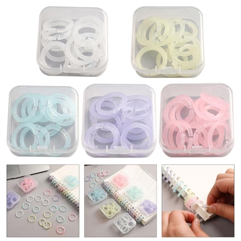 100Pcs Colorful Binder Rings 15mm Detachable Binder Rings Book Rings for Index Card Loose Leaf Notebook Binder Journal