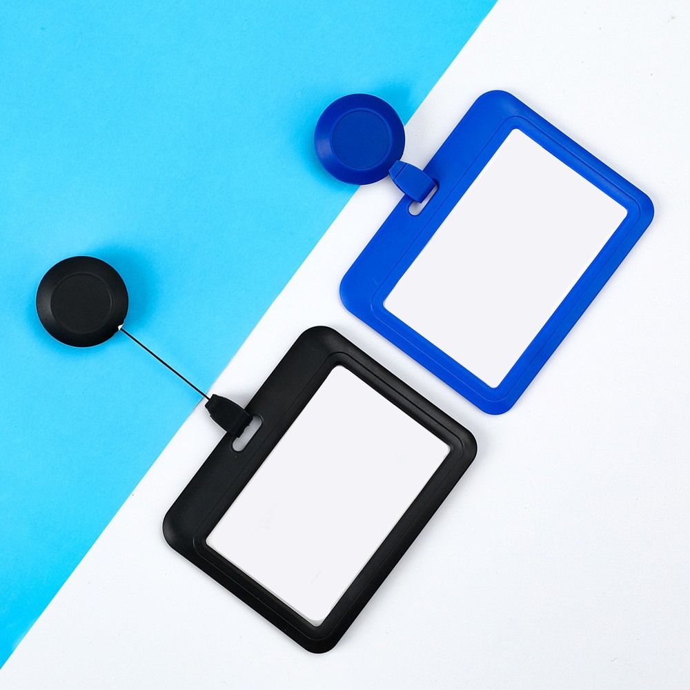 Transparent Retractable Card Cover Staff Work Name Badges Holder ID Card Holder  Employees