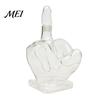 Party Drinkware Essentials Middle Finger Whiskey Decanter, 1000ml Glass Fist Dispenser with Stopper, Father's Day Present Unique Hand Shape