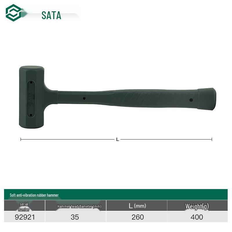 Многофункциональный ударопрочный резиновый молоток SATA для деревообработки, работы с кожей и декорирования