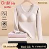 Ordifen Women's Padded Thermal Underwear (Wool & Silk Blend, Fleece Lined)