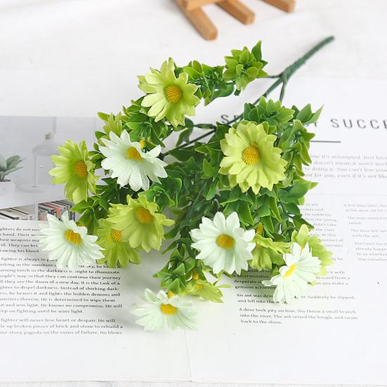 Искусственный цветок с зелеными листьями Реалистичный Устойчивый к УФ-лучам Поддельный шелковый букет цветов В помещении На открытом воздухе Сад Патио Балкон Домашнее украшение