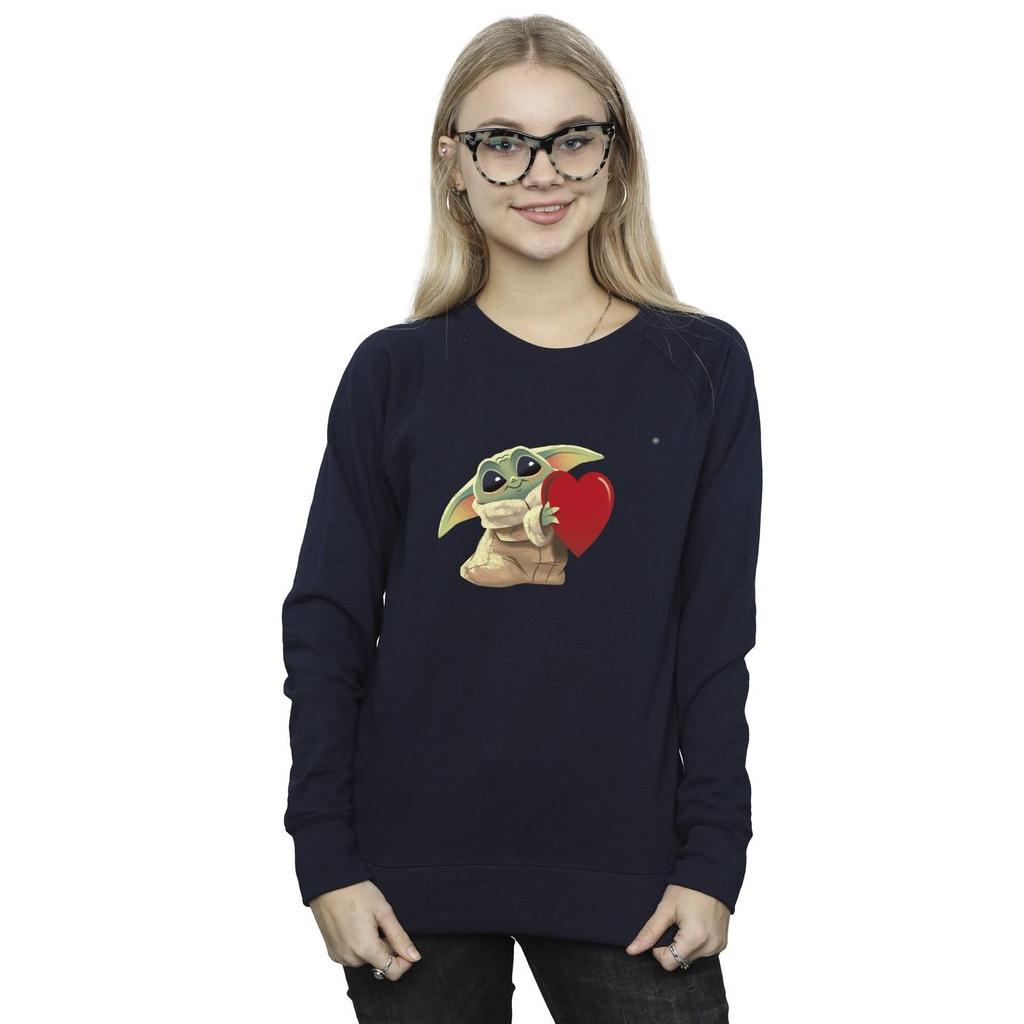 Star Wars Womens/Ladies The Mandalorian The Kids With Heart Sweatshirt