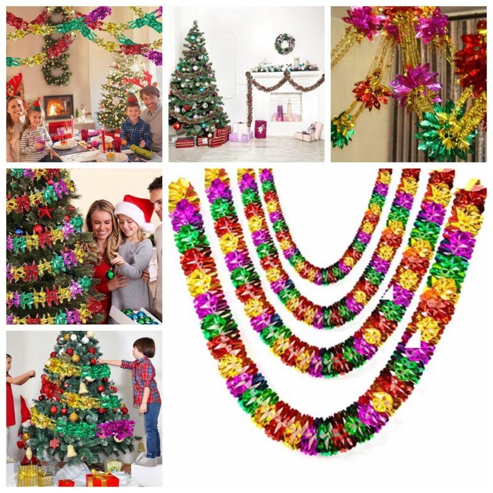 3D Праздничная свадебная подвесная гирлянда Красочные блестящие украшения из металлической фольги Сочельник
