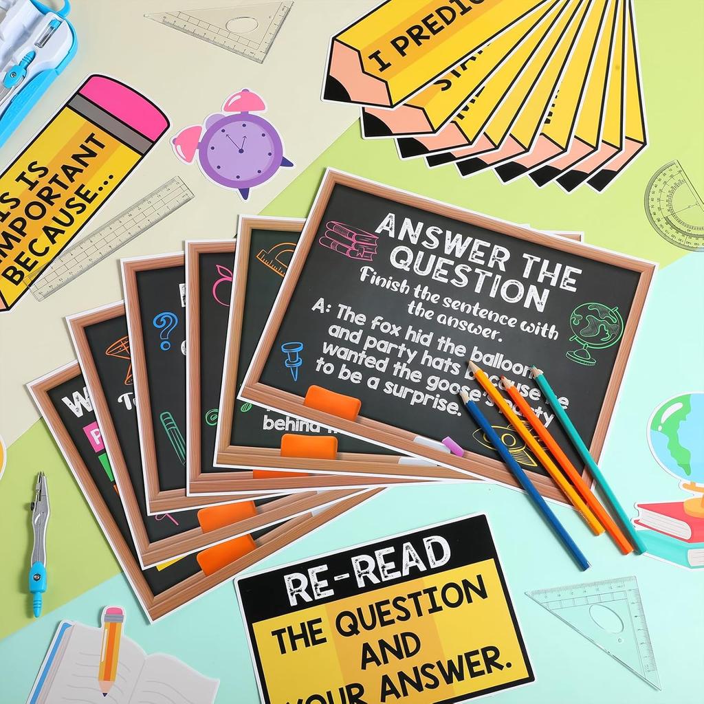 Набор для доски объявлений «Стратегия письма для гонок Pasimy», Плакаты «Процесс письма» для украшения класса, Алфавит для гонок, Карандаш с предложениями, Плакат