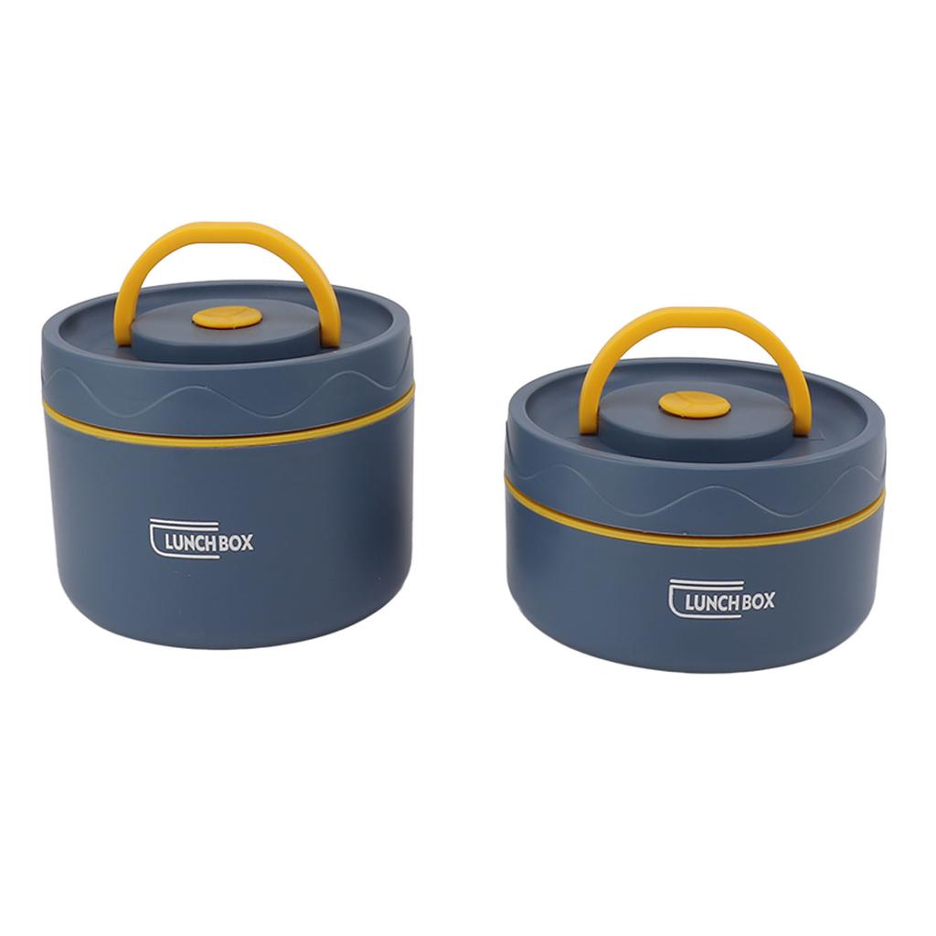 Bento Lunch Box Round with Lid Bag Leakage Proof Stainless Steel Safe Large Capacity Easy Clean