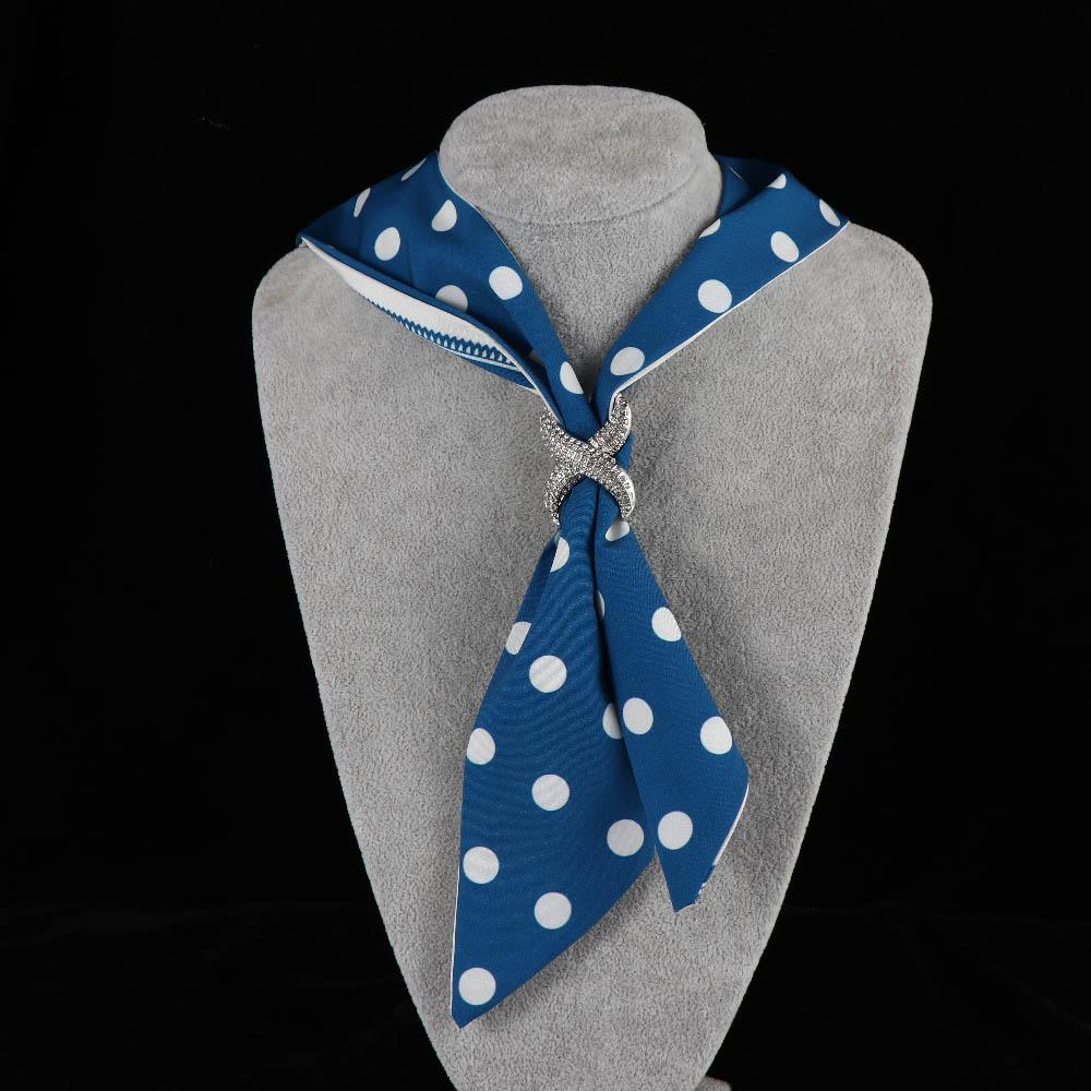 Fastener Scarves X Shape Silk Scarf  Buckle Brooch Pins Shawl Ring Clip Fashion Accessories Jewelry