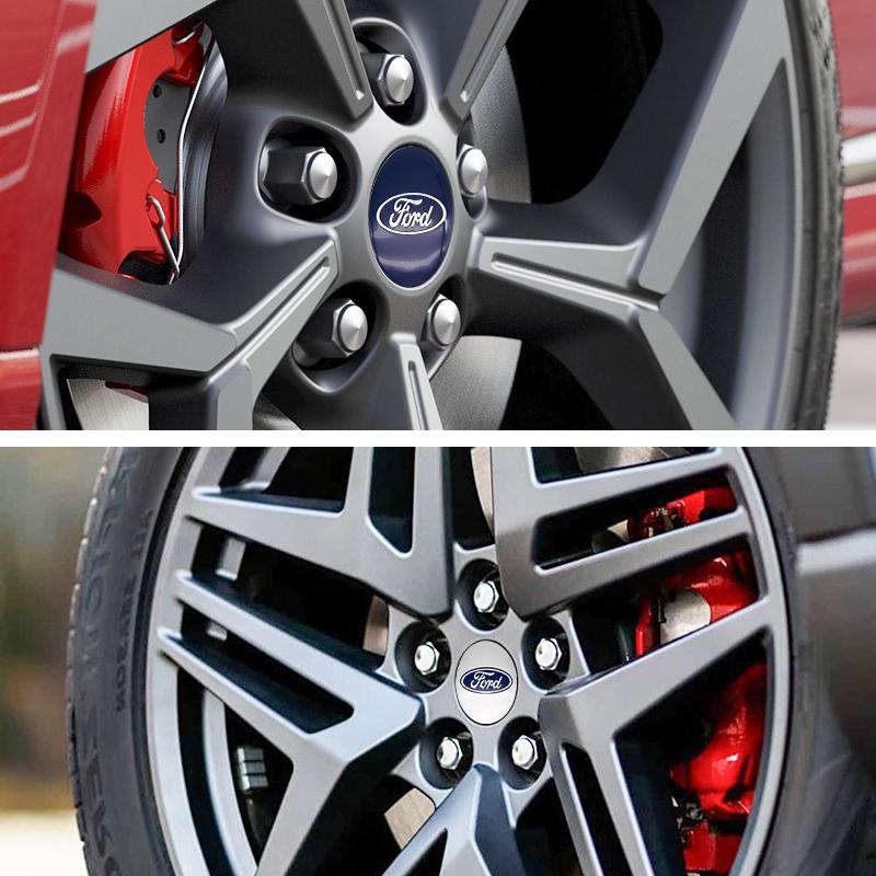 4Pcs 56 60 65mm ABS Wheel Center Hub Cap Badge For Ford Focus Fiesta Ranger Mondeo Kuga Mustang Auto Exterior Tuning Accessory