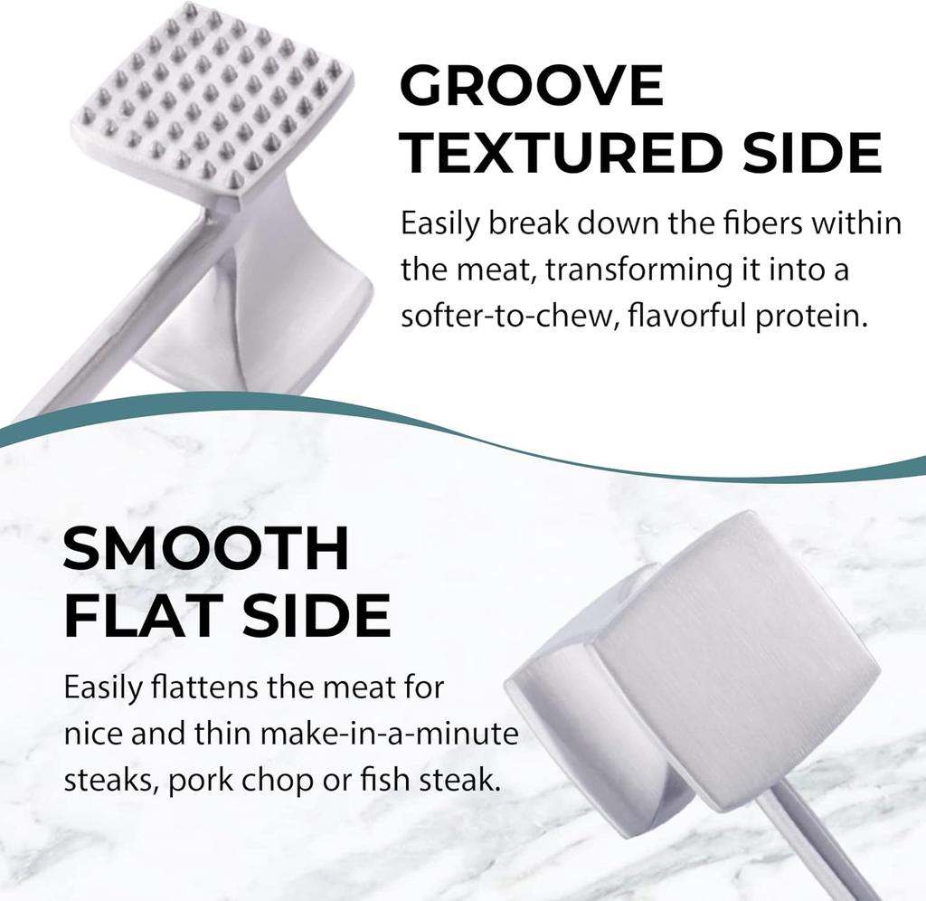 Молоток для отбивания мяса с удобной ручкой, двухсторонний молоток для кухни, мощный отбивной молоток для отбивания стейков, говядины и рыбы