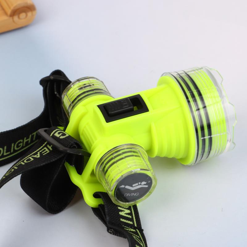 Подводный налобный фонарь перезаряжаемый водонепроницаемый налобный фонарь светодиодный профессиональный фонарик сверхлегкий рыболовный фонарик налобный фонарь