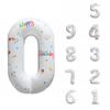 32Inch White Balloons Birthday Number Balloons Outdoor Baby Shower Decoration For Kids Adult Standing Number Balloon