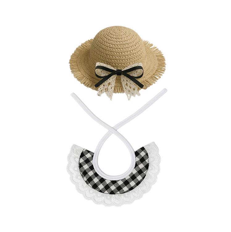 2025 Lace Plaid Style Porch Goose Costume & Pet Decoration Set