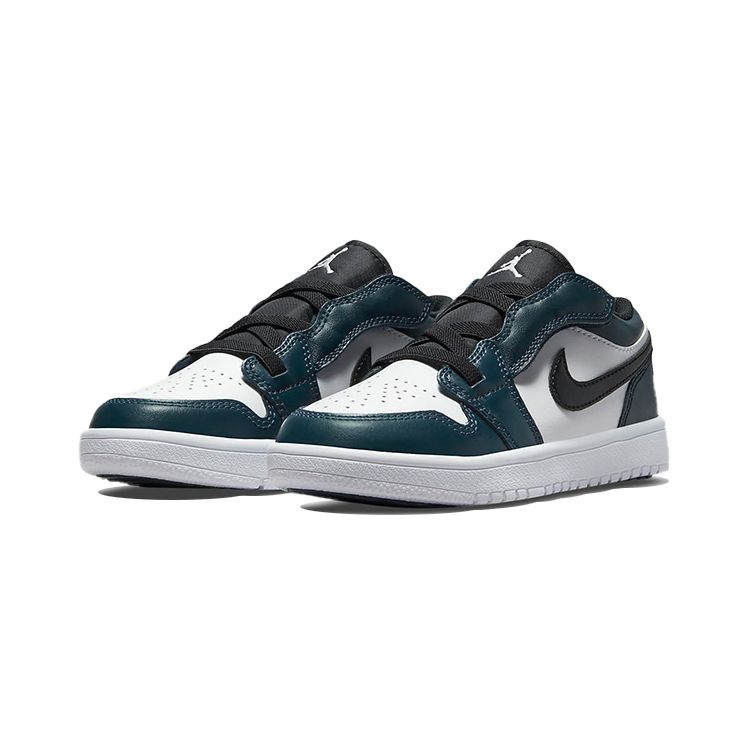 Air Jordan 1 Low ALT PS Armory Navy Kids Sneakers Blue Black White BQ6066-411