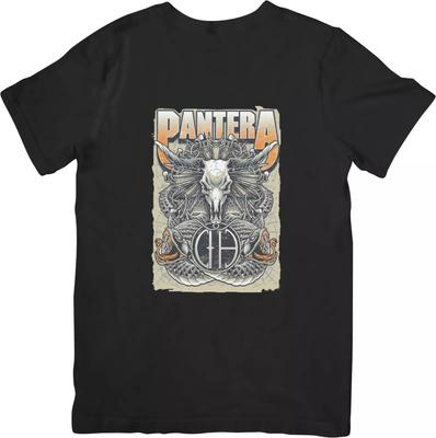 Pantera Music Унисекс Футболка из Качественного Хлопка Черная