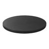 Yamazaki Jitsugyo 10696 Thin Dolly Round L Black W37 x D37 x H3.2cm Tower Flat Cart with Casters Round Shape for Smooth Movement