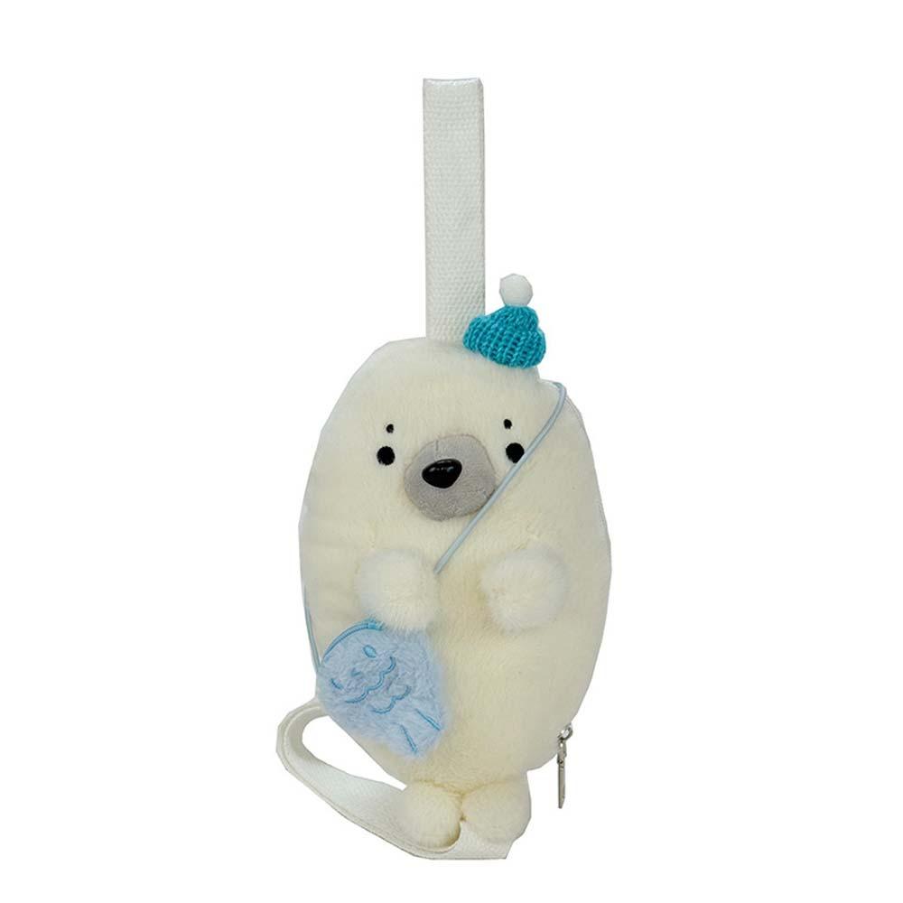 Creative Cute Seal Shoulder Pouch Adorable Adjustable Straps Cartoon Seal Handbag Soft PP Cotton Crossbody Bag Gifts
