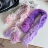 Субкультура Y2K искусственный мех шарф Harajuku чокер стример модный узкий длинный шарф для женщин