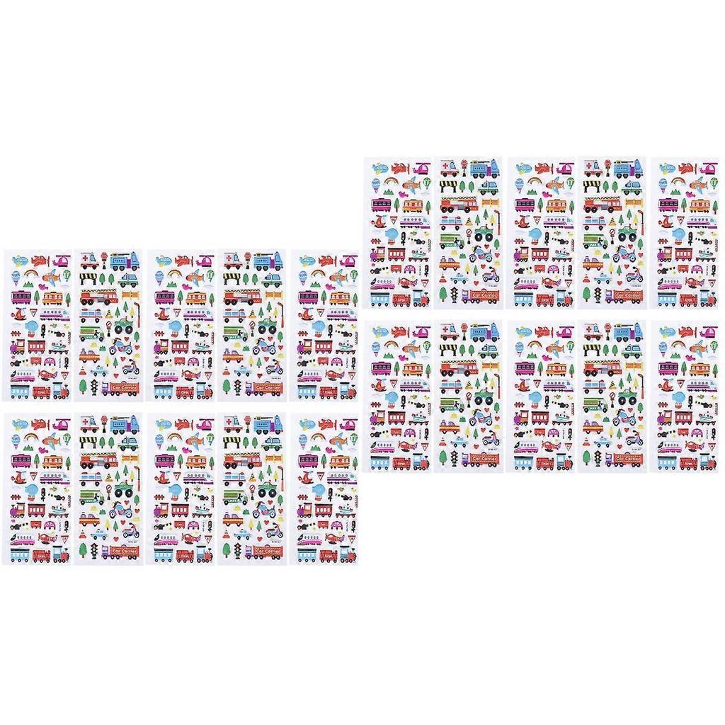 Traffic Bubble Stickers Car Stickers for Kids 20 Sheets Assorted