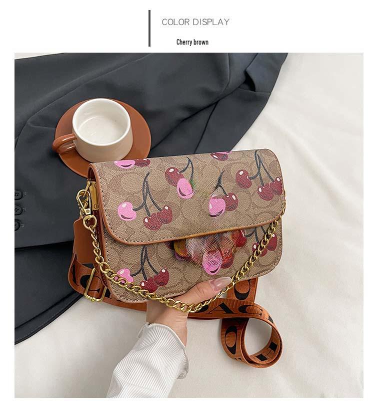 Женская стильная маленькая квадратная сумка кроссбоди высокого класса 2025 года с универсальным принтом