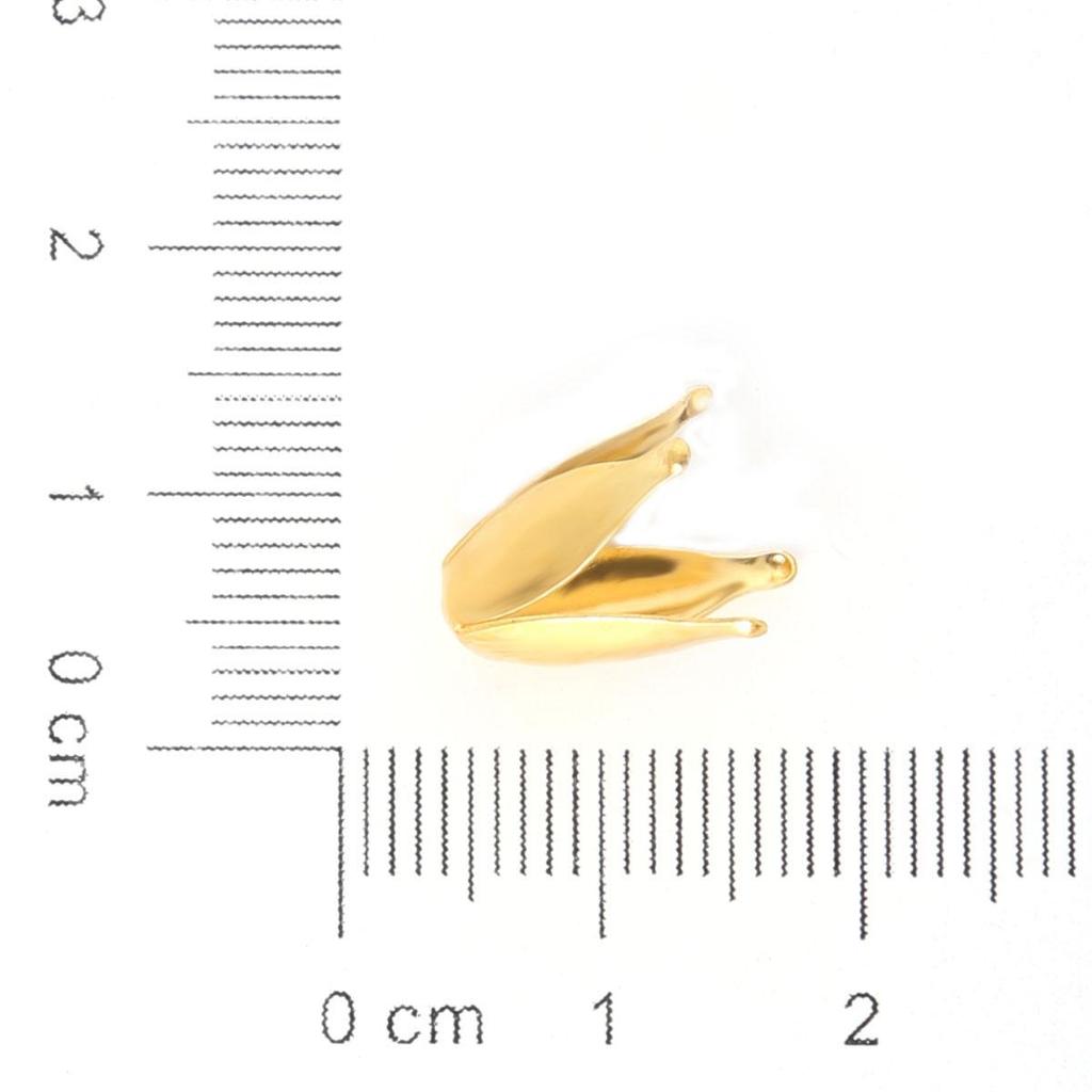 Mix Color Metal Flower Petal End Spacer Hallow Beads Caps Charms Bead Cups For Jewelry Necklace Making Supplie