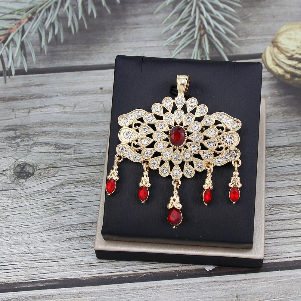 Women's Brooch Gold Crystal Jewelry Brown Brooch Bridal Dress Brooch