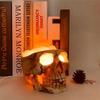 Светодиодный ночник Настольная лампа Череп Светильник из солевого камня Ужас Призрачная голова Форма ночника Питание от USB Бесконечное затемнение Смола