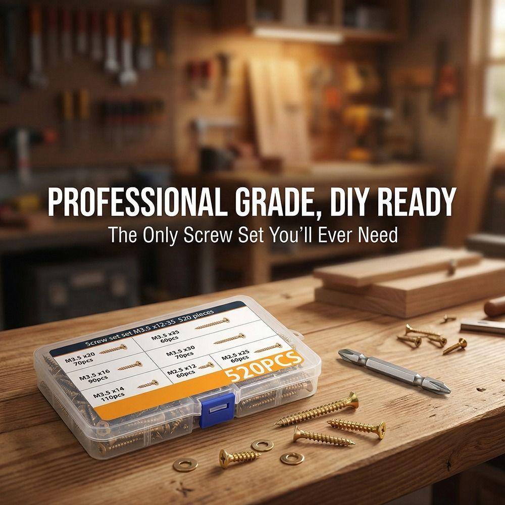 M 3.5 Self-Drilling Wood Screws Carbon Steel Wood Screws Boxed Deck Screws  Deck Building