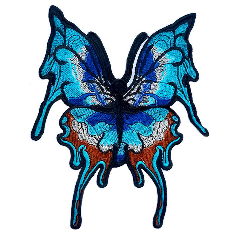 Нашивка с цветной 3D-бабочкой и цветочным кружевом