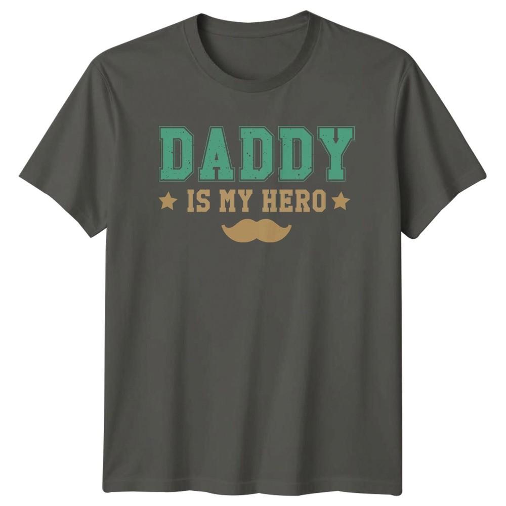 Funny Daddy Is My Hero Unisexs TShirt Fatherhood Family Fathers Day Gift For Him