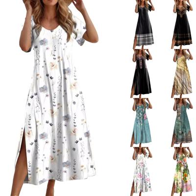 Платье с воротником по всей длине, элегантное платье с короткими рукавами на весну и лето, женская одежда