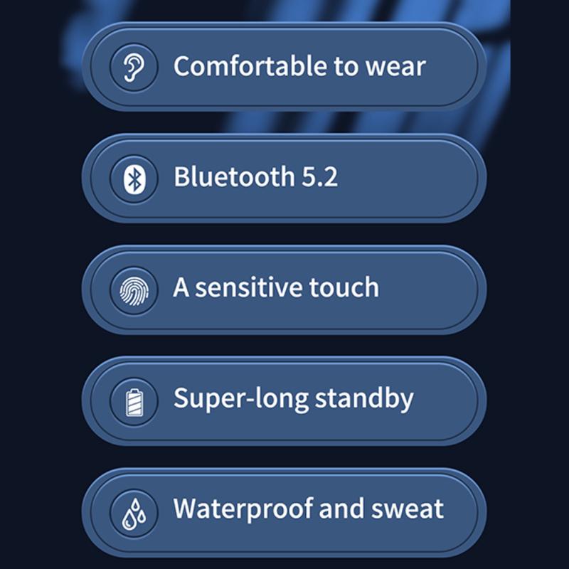 L15 Wireless Bluetooth-compatible 5.2 Earphones In-ear Touch Business Handsfree Headset Sports