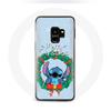 Case for Samsung Galaxy S9 Stitch Snow Merry Christmas Blue