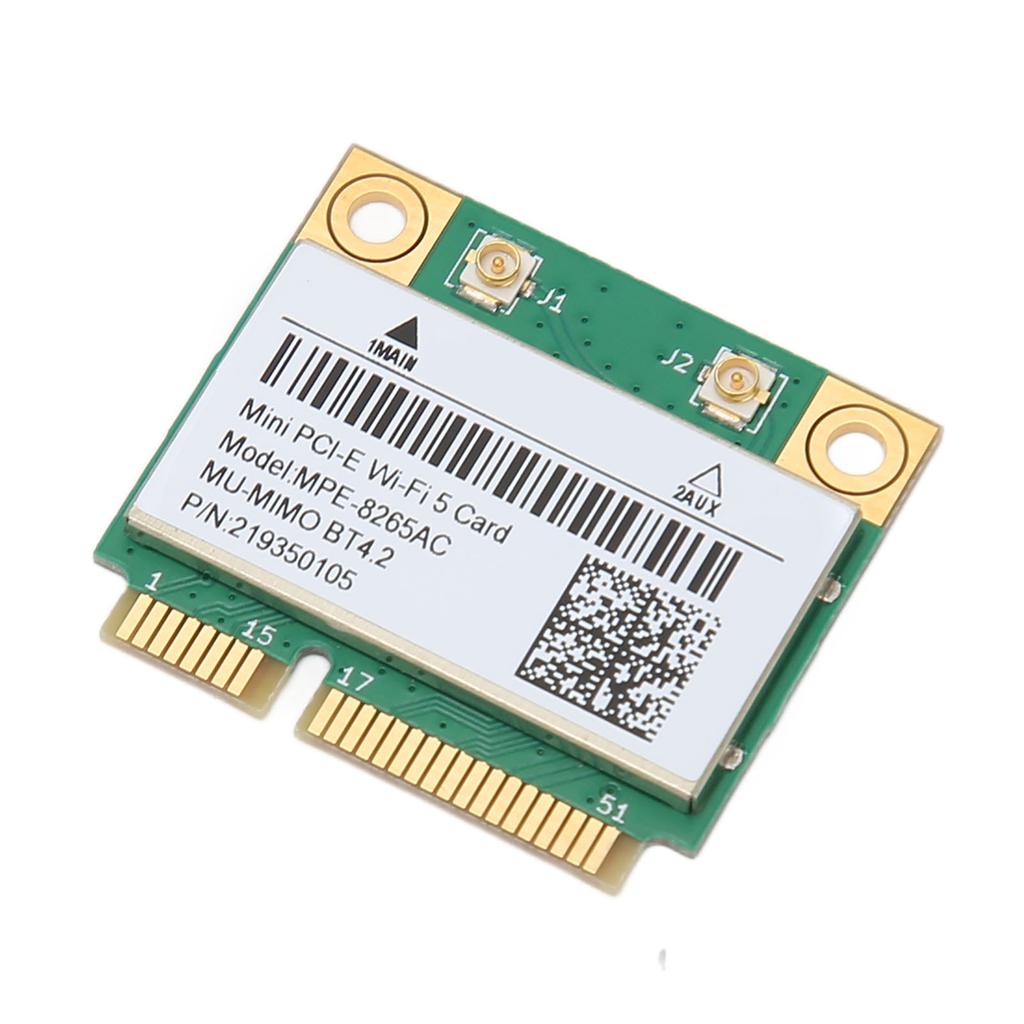 MINI PCIE 1200M WiFi Adapter 8265AC 2.4GHz 5GHz Dual Band 802.11ac Bluetooth 4.2 Network Card for Windows 10 8.1 8 7