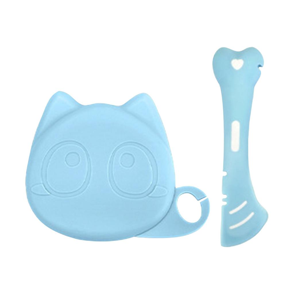 Silicone Cat And Dog Food Can Lid And Scoop, Pet Cat Supplies Set, Cute Shape Cat Wet Food Scoop Can Opener/Scoop Universal Can Lid